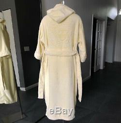 GIANNI VERSACE bathrobe pale yellow cotton, from ss 1996 Made in Italy