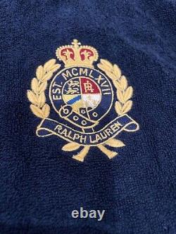 Genuine Ralph Lauren Navy Unisex Dressing Gown / Bath Robe Size S RRP £179