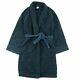 Gucci Vintage Gg Gown Coat Pile Robe Mens Navy Cotton Bathrobe 54835