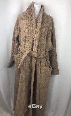 HERMES Paris Gown Robe Bathrobe Pile Cotton Silk Unisex Small