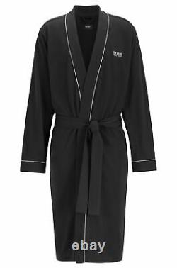 HUGO BOSS Men's Bathrobe Kimono with Logo and Tags Genuine Product BLACK Size M
