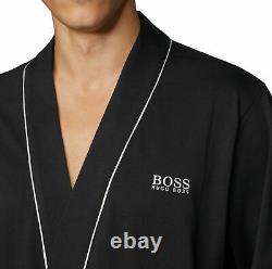 HUGO BOSS Men's Bathrobe Kimono with Logo and Tags Genuine Product BLACK Size M