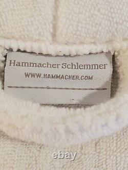 Hammacher Schlemmer Genuine Turkish Cotton Luxury Bathrobe White Unisex Size L