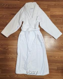 Hammacher Schlemmer Genuine Turkish Cotton Luxury Bathrobe White Unisex Size S