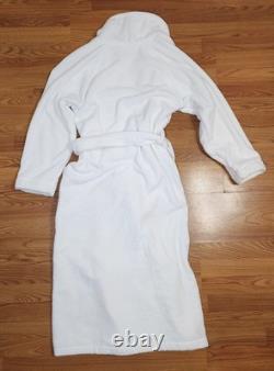 Hammacher Schlemmer Genuine Turkish Cotton Luxury Bathrobe White Unisex Size S