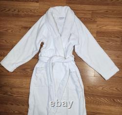 Hammacher Schlemmer Genuine Turkish Cotton Luxury Bathrobe White Unisex Size S
