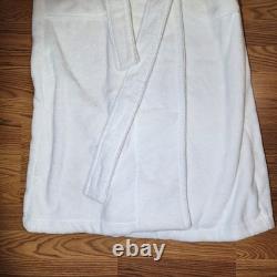 Hammacher Schlemmer Genuine Turkish Cotton Luxury Bathrobe White Unisex Size S