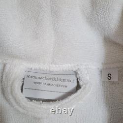 Hammacher Schlemmer Genuine Turkish Cotton Luxury Bathrobe White Unisex Size S