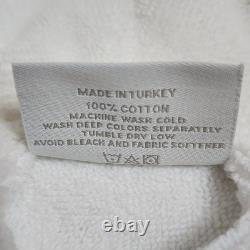 Hammacher Schlemmer Genuine Turkish Cotton Luxury Bathrobe White Unisex Size S