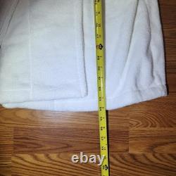 Hammacher Schlemmer Genuine Turkish Cotton Luxury Bathrobe White Unisex Size S