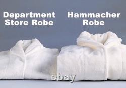 Hammacher Schlemmer Genuine Turkish Cotton Luxury Bathrobe White Unisex Size S