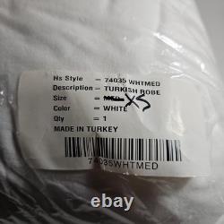 Hammacher Schlemmer Turkish Cotton Luxury Bathrobe Size XS RETAIL $140