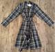 Hanro Of Switzerland Loran Big Karo Plaid Bath Robe New With Tags-size Small