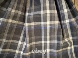Hanro Of Switzerland Loran Big Karo Plaid Bath Robe New With Tags-size Small