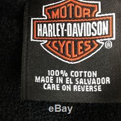 Harley Davidson Black Bathrobe Logo Motorcycle Robe