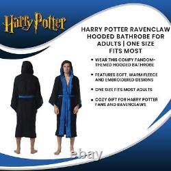 Harry Potter Ravenclaw Hooded Bathrobe for Adults One Size Fits Most