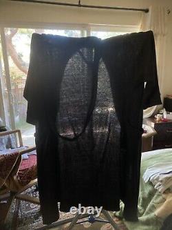 Hemptique 100% Romanian Hemp Black Bathrobe