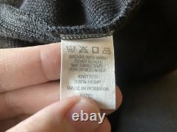 Hemptique 100% Romanian Hemp Black Bathrobe