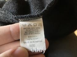 Hemptique 100% Romanian Hemp Black Bathrobe