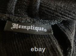 Hemptique 100% Romanian Hemp Black Bathrobe
