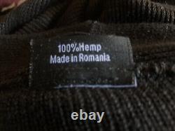 Hemptique 100% Romanian Hemp Black Bathrobe