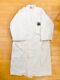 Hermes Bathrobe 100% Cotton Pile Fabric Logo White Long Sleeve Men's Used