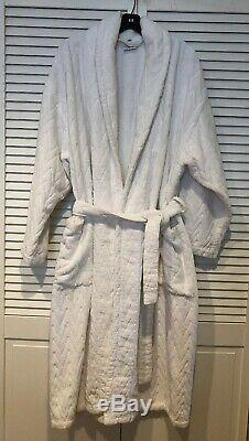 Hermes Mens White Cotton Bathrobe XL