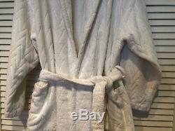 Hermes Mens White Cotton Bathrobe XL