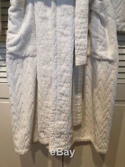 Hermes Mens White Cotton Bathrobe XL