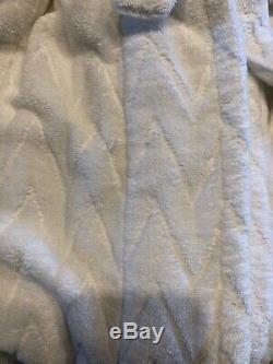 Hermes Mens White Cotton Bathrobe XL