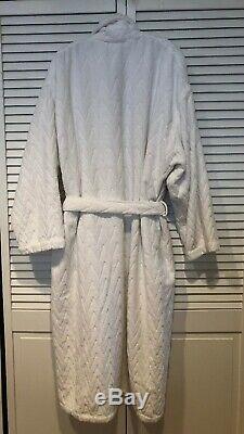 Hermes Mens White Cotton Bathrobe XL