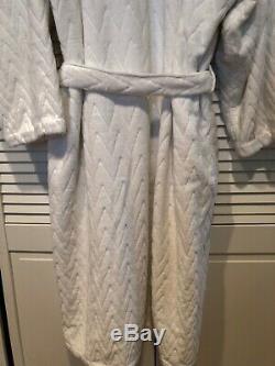 Hermes Mens White Cotton Bathrobe XL