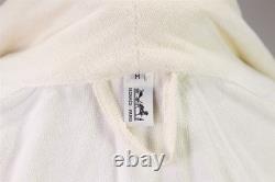 Hermes Paris White Shawl Collar Terry Cotton Modal Bathrobe Robe Men's Medium