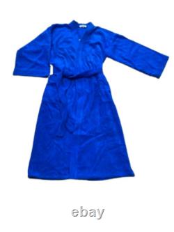 Hermes bathrobe blue size S 100% cotton dolphin pattern long sleeve men's