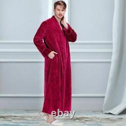 Hooded Bathrobe Bride Gown Pregnant Robe Warm Flannel Winter Sleepwear Plus Size