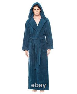 Hooded Bathrobe Mens Luxury Thick Turkish Cotton Terry Spa Robe With Hood