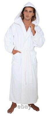 Hooded Bathrobe Mens Luxury Thick Turkish Cotton Terry Spa Robe With Hood