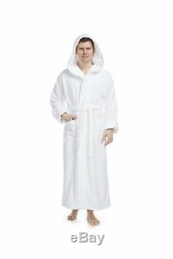 Hooded Bathrobe Mens Turkish Cotton Terry Spa Robe With Hood
