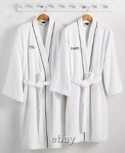 Hotel Collection His and Hers Bath Robe 100% Turkish Cotton Men's His & Hers
