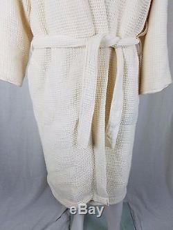 Hotel Collection Woven Cotton Waffle Bath Robe Tie Sash Belted Mens Womens OS