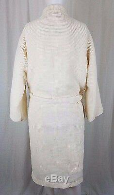 Hotel Collection Woven Cotton Waffle Bath Robe Tie Sash Belted Mens Womens OS