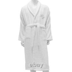 Hotel Spa Edition Bath Robe Shawl Collar White Monogram Personalized Bathrobe