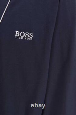 Hugo BOSS Men's Bathrobe Kimono, Logo, Cotton BLUE S