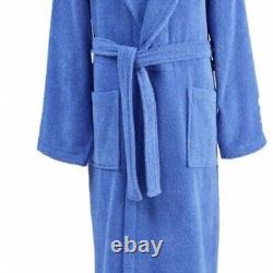 Hugo Boss Dressing Gown TOWEL Bath Robe Blue SIZE 38 REGULAR Medium