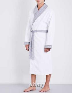 Hugo Boss Lord Kimono Dressing Gown Bath Robe Size Medium Ice White Grey £199