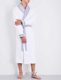 Hugo Boss Lord Kimono Dressing Gown Bath Robe Size Medium Ice White Grey £199