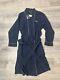 Hugo Boss Men's Kimono-BM Robe Navy Blue Cotton Logo Dressing Gown