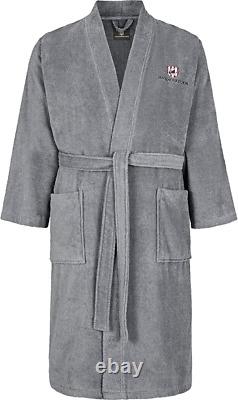 Jan Vanderstorm Janning Men`s Bathrobe and Dressing Gown, Made of 6XL, Grey