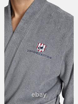 Jan Vanderstorm Janning Men`s Bathrobe and Dressing Gown, Made of 6XL, Grey