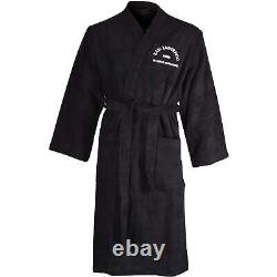 Karl Lagerfeld Address Logo Men's Towelling Bathrobe, Black